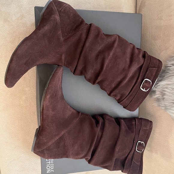 Kenneth Cole Reaction Brown Suede Boots - Picture 5 of 7